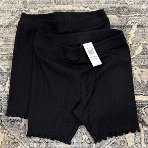 Old Navy Girls Ribbed Black Shorts